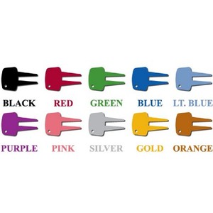 Photo of Pink Aluminum Golf Divot Tool Rectangle