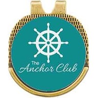 Antique Gold Hat Clip W/Ball Marker