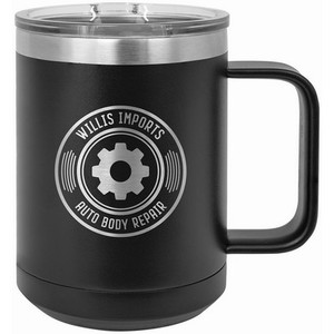 Photo of 15 Oz. Black Polar Camel Vacuum Insulated Mug With Slider Lid