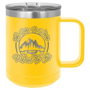 Photo of 15 Oz. Yellow Polar Camel Vacuum Insulated Mug With Slider Lid