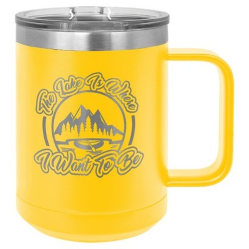 Photo of 15 Oz. Yellow Polar Camel Vacuum Insulated Mug With Slider Lid