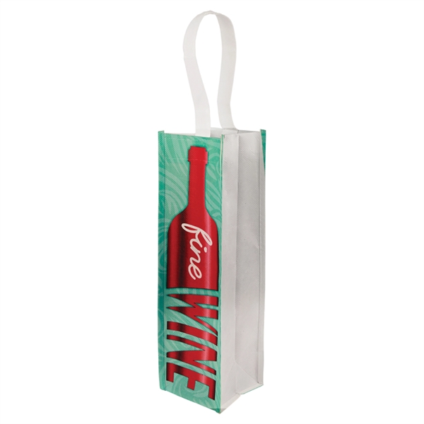 White color option for 13.5 X 4 Full Color Gift Wine Bag