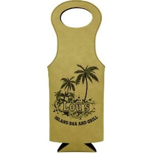 Photo of Light Brown Leatherette Wine Bag