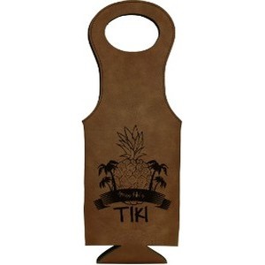 Photo of Dark Brown Leatherette Wine Bag