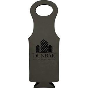 Photo of Gray Leatherette Wine Bag