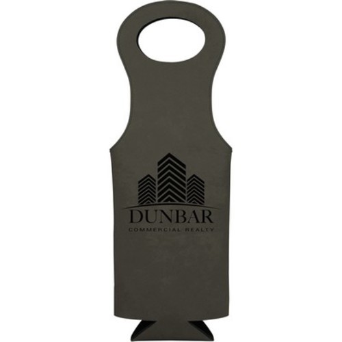 Photo of Gray Leatherette Wine Bag