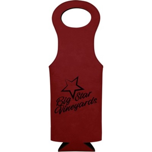 Photo of Rose Leatherette Wine Bag