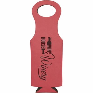 Photo of Pink Leatherette Wine Bag