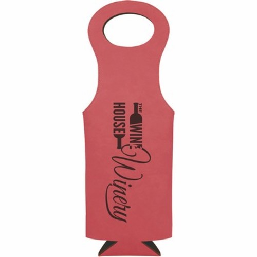 Photo of Pink Leatherette Wine Bag