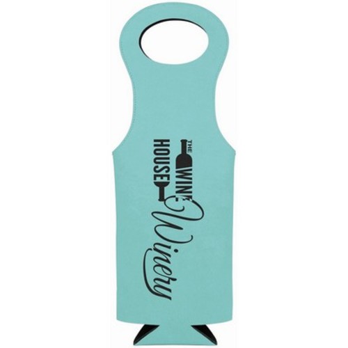 Photo of Teal Leatherette Wine Bag