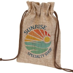 Photo of 6 1/4" X 9" Burlap Drawstring Bag