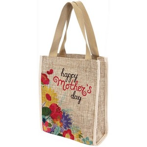 Photo of 8" X 10" Burlap Gift Bag With 3" Gusset
