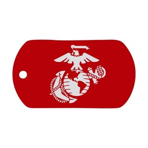 Photo of Red Aluminum Dog Tag