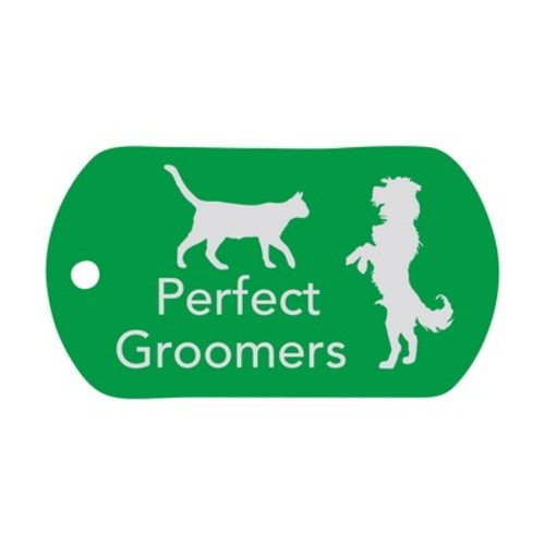 Photo of Green Aluminum Dog Tag