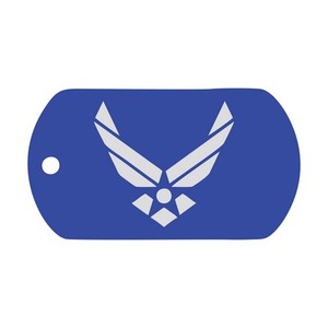 Photo of Blue Aluminum Dog Tag