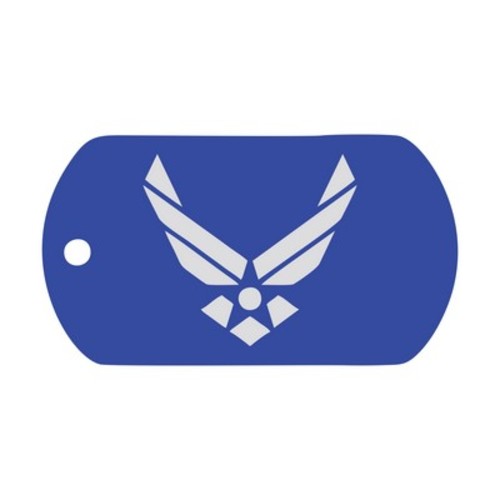 Photo of Blue Aluminum Dog Tag