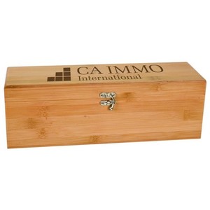 Photo of Bamboo Single Wine Box With Tools