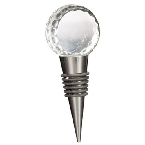 Photo of 4" Crystal Golf Ball Wine Stopper