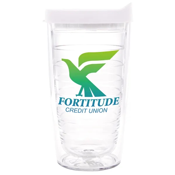 Clear Tumbler/ Frosted Lid color option for Tervis® Classic Tumbler   16 Oz.