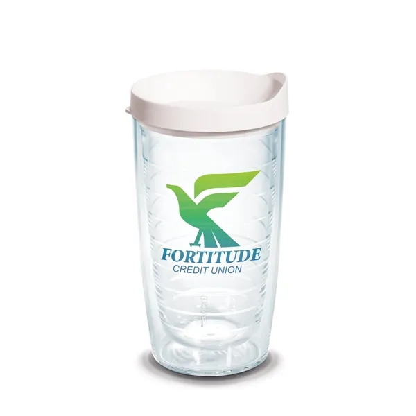 Clear Tumbler/ White Lid color option for Tervis® Classic Tumbler   16 Oz.