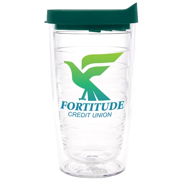 Clear Tumbler/Hunter Green Lid color option for Tervis® Classic Tumbler   16 Oz.