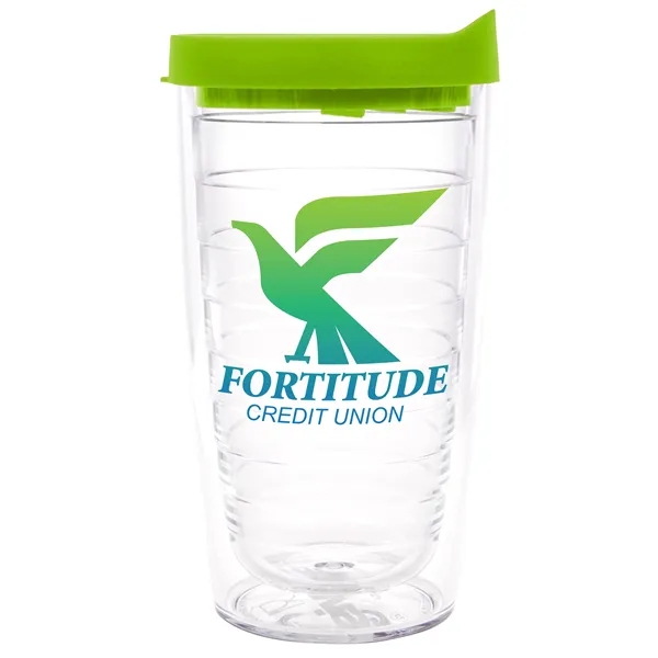 Clear Tumbler/Lime Green Lid color option for Tervis® Classic Tumbler   16 Oz.