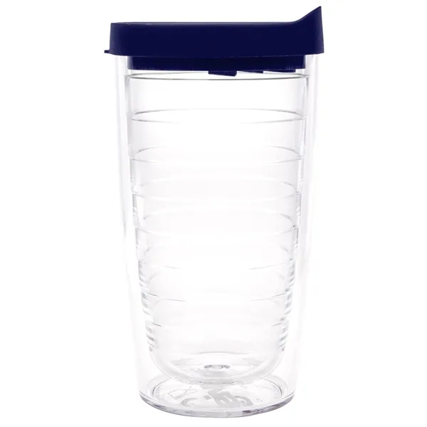 Clear Tumbler/Navy Blue Lid color option for Tervis® Classic Tumbler   16 Oz.