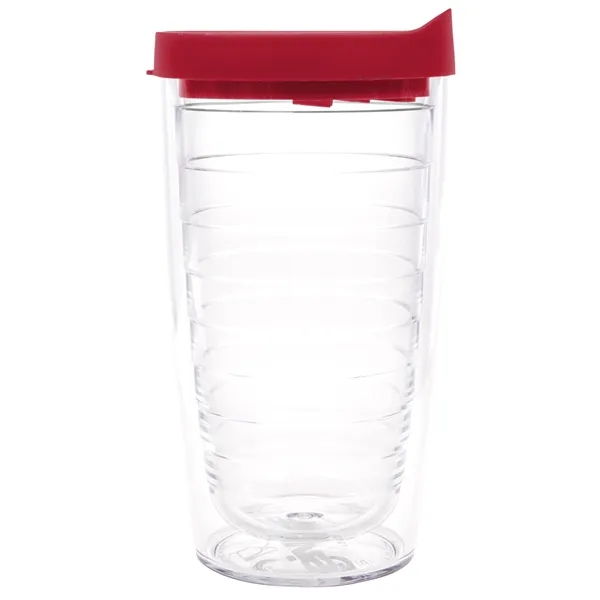Clear Tumbler/Red Lid color option for Tervis® Classic Tumbler   16 Oz.