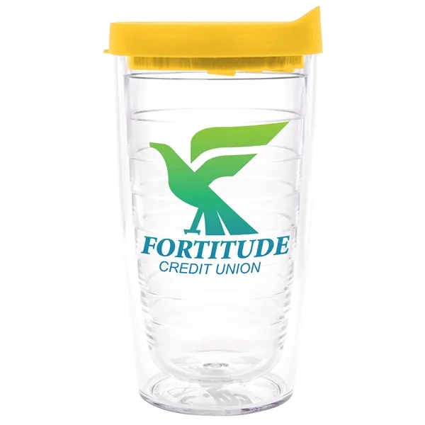 Clear Tumbler/Yellow Lid color option for Tervis® Classic Tumbler   16 Oz.