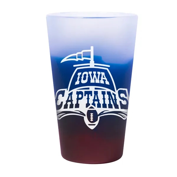Americana color option for Silipint™ Straight Up Pint Glass   16 Oz.