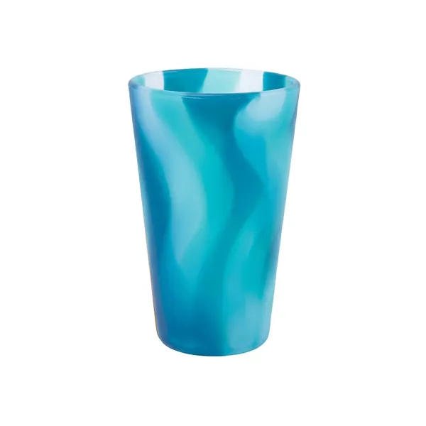 Blue Crystal color option for Silipint™ Straight Up Pint Glass   16 Oz.