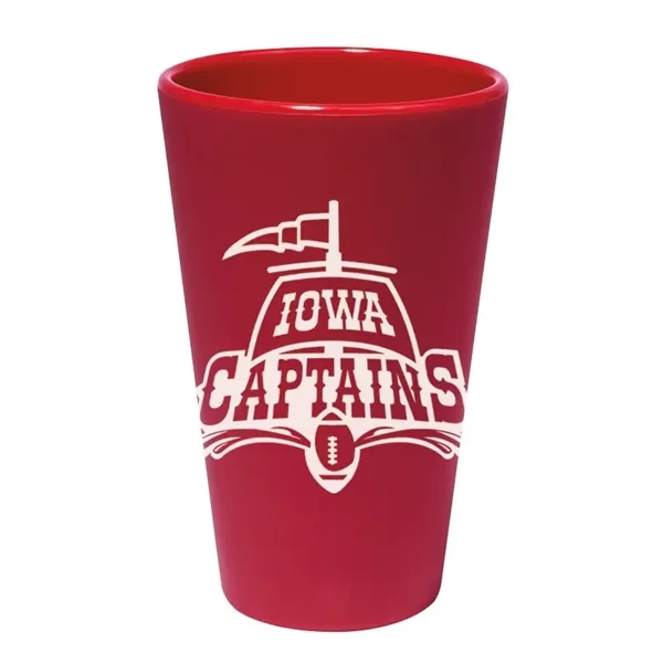 Classic Red color option for Silipint™ Straight Up Pint Glass   16 Oz.