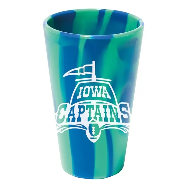 Headwaters color option for Silipint™ Straight Up Pint Glass   16 Oz.