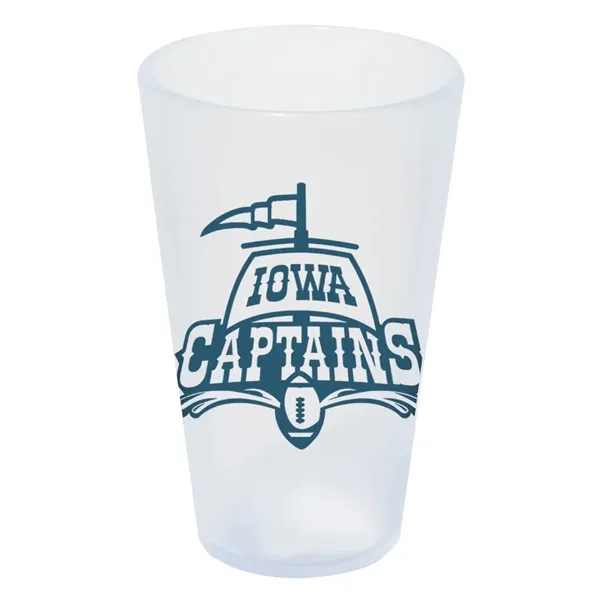 Icicle color option for Silipint™ Straight Up Pint Glass   16 Oz.