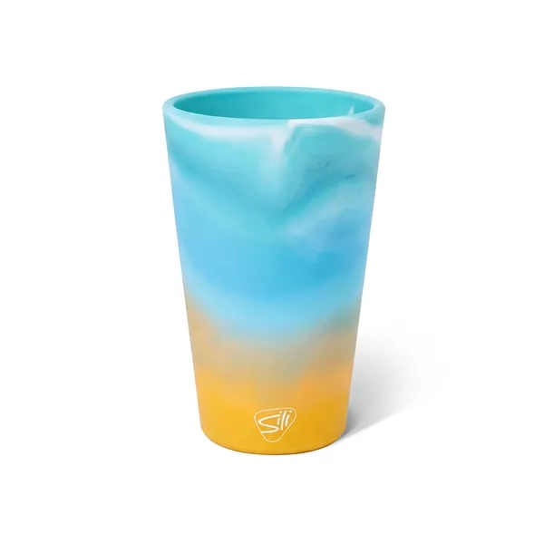 Shoreline color option for Silipint™ Straight Up Pint Glass   16 Oz.