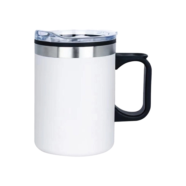 White color option for Laurie 14 Oz. Double Walled Stainless Steel Camper Mug