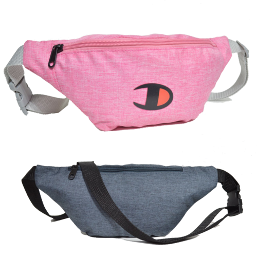 Photo of Waterproof 13"W X 6"H Heathered Fanny Packs W/ 2 Zippers & Custom Logo