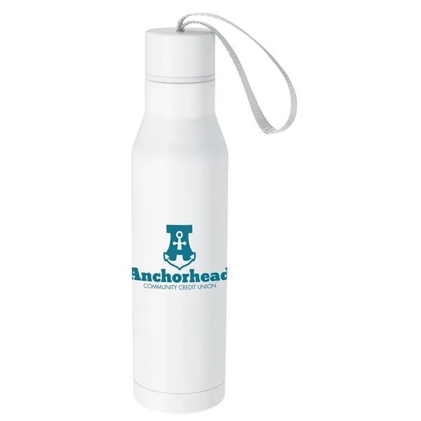 White color option for Vacuum Insulated Bottle With Carry Loop   18 Oz.