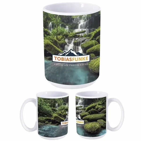 White color option for Dye Sublimation Mug   15 Oz.