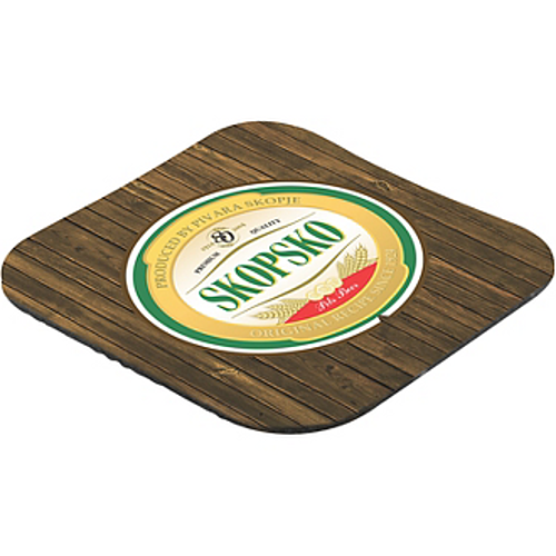 Main photo of Full Color Rubber Coaster 4 1/4" Sq 1/8"