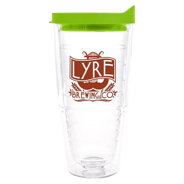 Clear Tumbler/ Lime Lid color option for Tervis® Classic Tumbler   24 Oz.