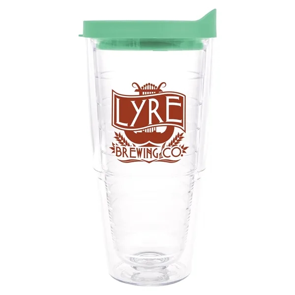 Clear Tumbler/ Mangrove Green Mint Lid color option for Tervis® Classic Tumbler   24 Oz.