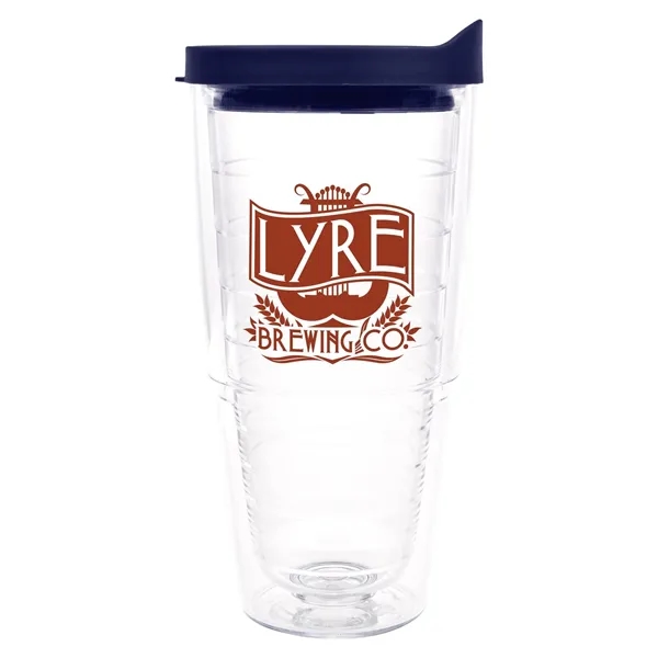 Clear Tumbler/ Navy Lid color option for Tervis® Classic Tumbler   24 Oz.