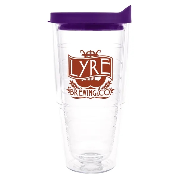 Clear Tumbler/ Royal Purple Lid color option for Tervis® Classic Tumbler   24 Oz.