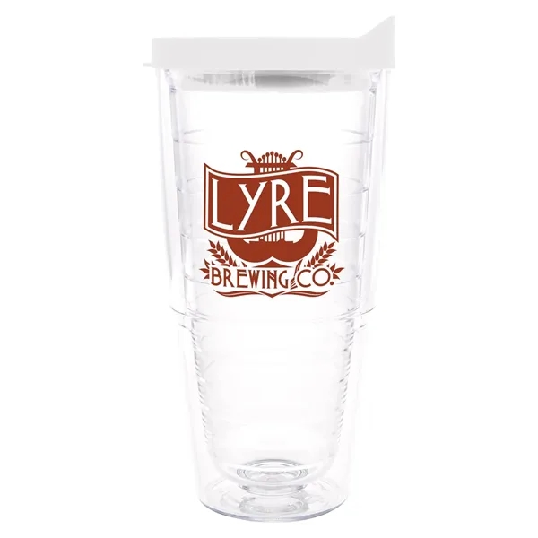 Clear Tumbler/ White Lid color option for Tervis® Classic Tumbler   24 Oz.
