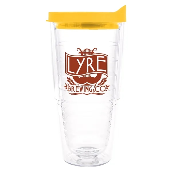 Clear Tumbler/ Yellow Lid color option for Tervis® Classic Tumbler   24 Oz.