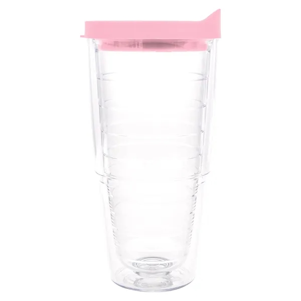 Clear Tumbler/Pink Lid color option for Tervis® Classic Tumbler   24 Oz.