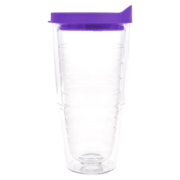 Clear Tumbler/Purple Lid color option for Tervis® Classic Tumbler   24 Oz.