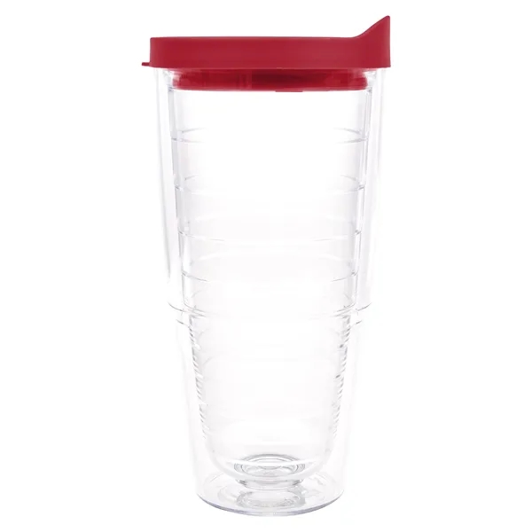 Clear Tumbler/Red Lid color option for Tervis® Classic Tumbler   24 Oz.