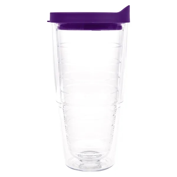 Clear Tumbler/Royal Purple Lid color option for Tervis® Classic Tumbler   24 Oz.